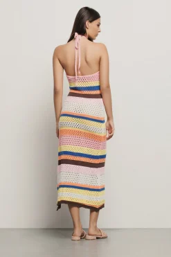 Abiti^Gaëlle Abito a righe multicolor • - Paris Multicolor rosa