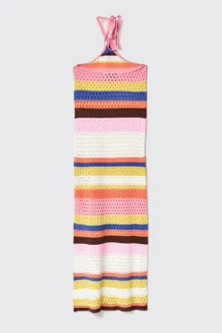 Abiti^Gaëlle Abito a righe multicolor • - Paris Multicolor rosa