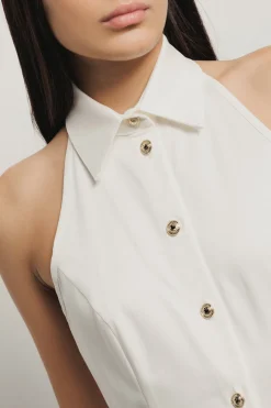 Abiti^Gaëlle Abito chemisier lungo in twill • - Paris Gesso