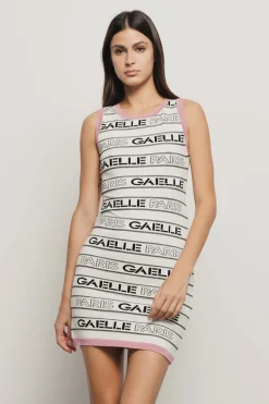 Abiti^Gaëlle Abito midi con logo • - Paris Madreperla-fucsia