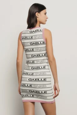 Abiti^Gaëlle Abito midi con logo • - Paris Madreperla-fucsia