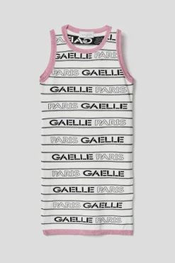 Abiti^Gaëlle Abito midi con logo • - Paris Madreperla-fucsia