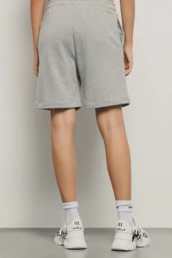 Gonne & Shorts^Gaëlle Bermuda in felpa con cinto elasticato e ricamo • - Paris Grigio melange