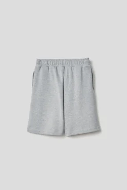 Gonne & Shorts^Gaëlle Bermuda in felpa con cinto elasticato e ricamo • - Paris Grigio melange