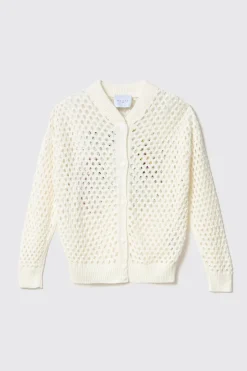 Maglieria^Gaëlle Bomber in maglia • - Paris Madreperla