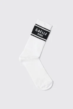 Calze^Gaëlle Calze in cotone con logo • - Paris Bianco