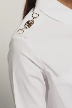 Camicie^Gaëlle Camicia con applicazione morsetti • - Paris Bianco