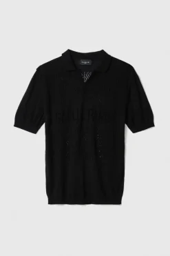 T-Shirt^Gaëlle Camicia mezza manica in maglieria • - Paris Nero