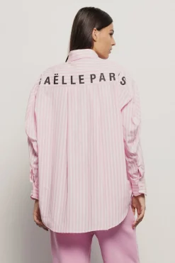 Camicie^Gaëlle Camicia over in popeline bastonetto • - Paris Rosa orchidea