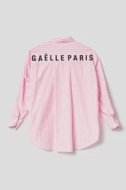 Camicie^Gaëlle Camicia over in popeline bastonetto • - Paris Rosa orchidea