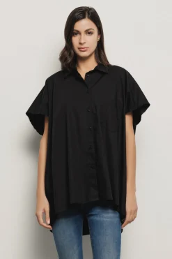 Camicie^Gaëlle Camicia over smanicata in popeline • - Paris Nero