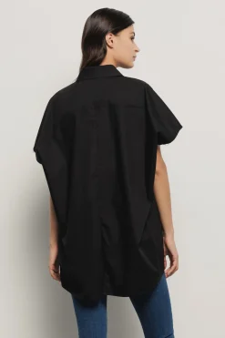 Camicie^Gaëlle Camicia over smanicata in popeline • - Paris Nero