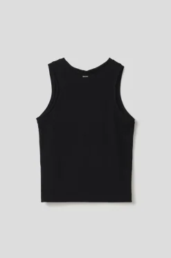 T-Shirt^Gaëlle Canotta con inserti in pizzo san gallo • - Paris Nero