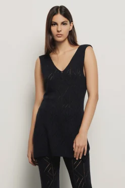 T-Shirt^Gaëlle Canotta punto mosso • - Paris Nero