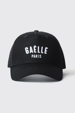 Cappelli^Gaëlle Cappello trucker con rete e ricamo • - Paris Nero