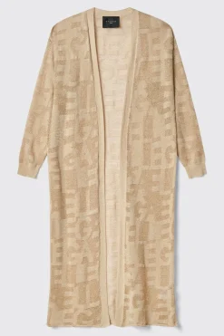 Maglieria|Abiti^Gaëlle Cardigan lungo in maglia lurex • - Paris Deserto