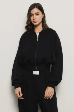 Felpe^Gaëlle Felpa cropped zippato • - Paris Nero