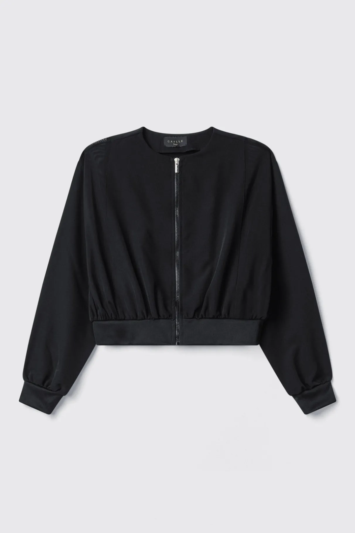 Felpe^Gaëlle Felpa zip con dettaglio tulle • - Paris Nero