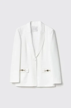 Giacche & Gilet^Gaëlle Giacca monopetto con applicazione morsetto • - Paris Bianco
