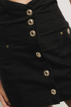 Gonne & Shorts|Denim^Gaëlle Gonna con corpetto in denim • - Paris Nero
