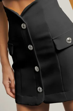 Gonne & Shorts^Gaëlle Gonna corta bustier in cady • - Paris Nero