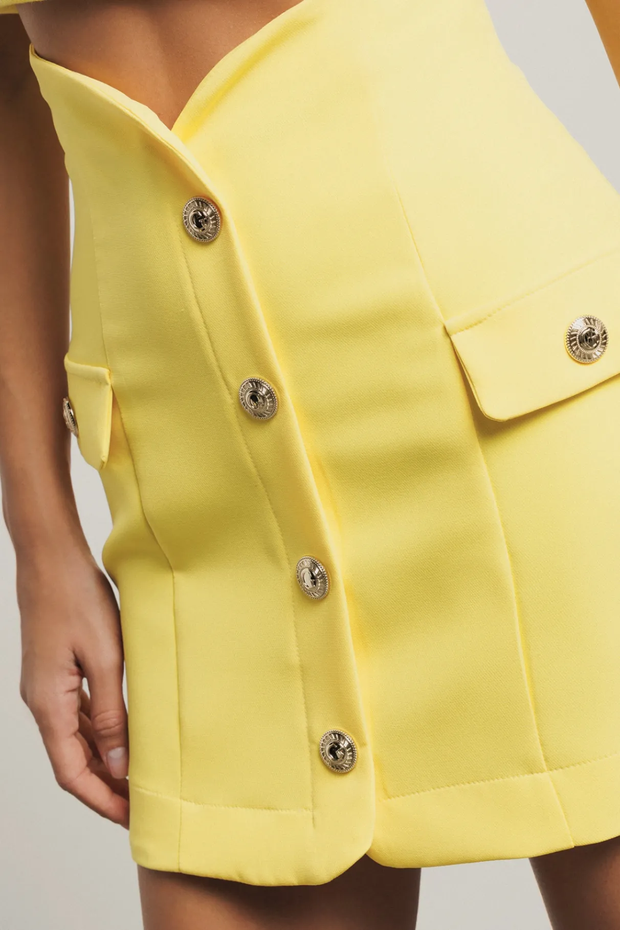 Gonne & Shorts^Gaëlle Gonna corta bustier in cady • - Paris Giallo