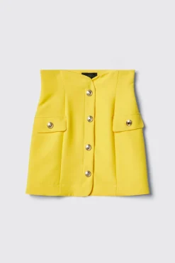 Gonne & Shorts^Gaëlle Gonna corta bustier in cady • - Paris Giallo