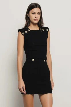 Gonne & Shorts^Gaëlle Gonna corta in punto traforato • - Paris Nero