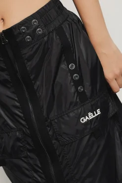 Gonne & Shorts^Gaëlle Gonna lunga in nylon zippata con stampa • - Paris Nero