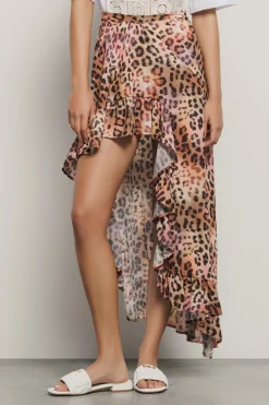 Gonne & Shorts^Gaëlle Gonna midi asimmetrica con balze • - Paris Macula multicolor