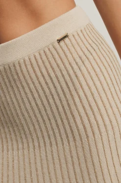 Gonne & Shorts^Gaëlle Gonna midi in maglia lurex • - Paris Deserto