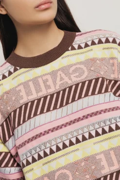 Maglieria^Gaëlle Maxi maglia jacquard • - Paris Multicolor
