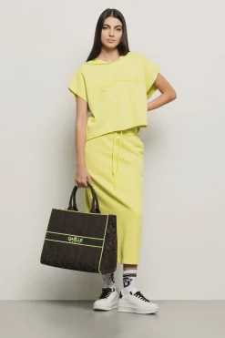 Borse A Mano|Shopper & Zaini^Gaëlle Maxi shopper con allover jacquard e logo in metallo • - Paris Marrone