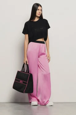 Borse A Mano|Shopper & Zaini^Gaëlle Maxi shopper con allover jacquard e logo in metallo • - Paris Nero