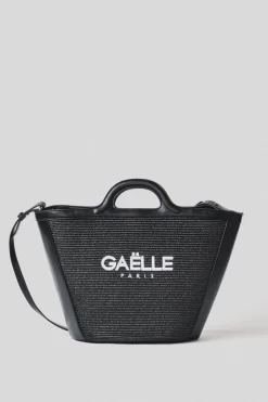 Borse A Mano|Borse A Tracolla^Gaëlle Maxi shopper con logo ricamato • - Paris Nero
