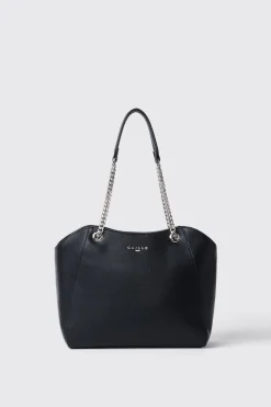 Borse A Tracolla|Shopper & Zaini^Gaëlle Maxi shoulder strap con logo in metallo • - Paris Nero