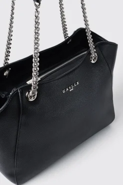 Borse A Tracolla|Shopper & Zaini^Gaëlle Maxi shoulder strap con logo in metallo • - Paris Nero