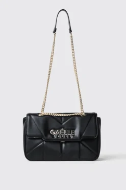 Borse A Tracolla^Gaëlle Maxi shoulder strap con matelasse' e logo in metallo • - Paris Nero