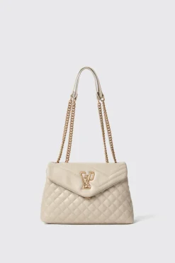 Borse A Tracolla|Shopper & Zaini^Gaëlle Maxi shoulder strap doppio matelasse' glp in metallo • - Paris Safari