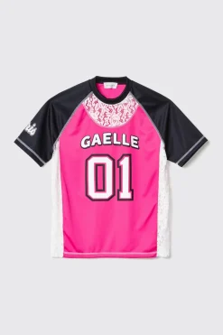 T-Shirt^Gaëlle Maxi t-shirt con inserto in pizzo • - Paris Rosa nero