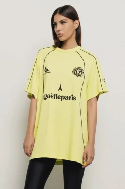 T-Shirt^Gaëlle Maxi t-shirt paricollo con taglio raglan • - Paris Lime