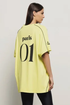 T-Shirt^Gaëlle Maxi t-shirt paricollo con taglio raglan • - Paris Lime