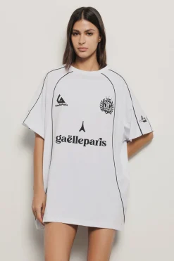 T-Shirt^Gaëlle Maxi t-shirt paricollo con taglio raglan • - Paris Bianco