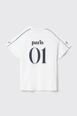 T-Shirt^Gaëlle Maxi t-shirt paricollo con taglio raglan • - Paris Bianco