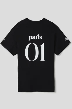 T-Shirt^Gaëlle Maxi t-shirt paricollo con taglio raglan • - Paris Nero