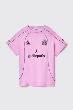 T-Shirt^Gaëlle Maxi t-shirt paricollo con taglio raglan • - Paris Rosa orchidea