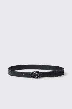 Cinture^Gaëlle Mini belt con fibbia maxi g • - Paris Nero