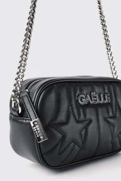Borse Mini|Borse A Tracolla^Gaëlle Mini camera bag con matelasse' e logo con strass • - Paris Nero