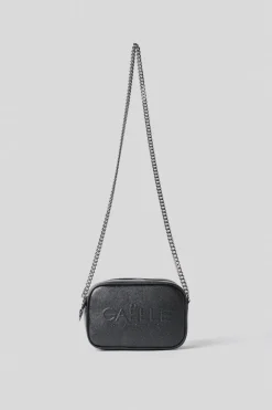 Borse A Mano^Gaëlle Mini camera bag glitter con logo embossed • - Paris Nero