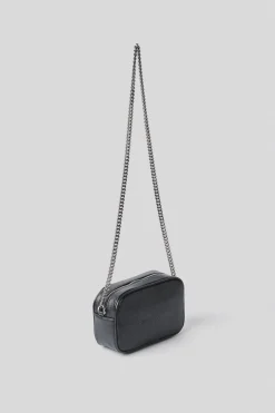 Borse A Mano^Gaëlle Mini camera bag glitter con logo embossed • - Paris Nero